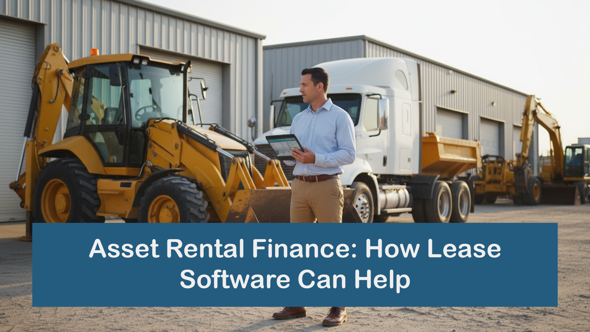 Asset rental finance software dashboard for equipment and vehicle leasing