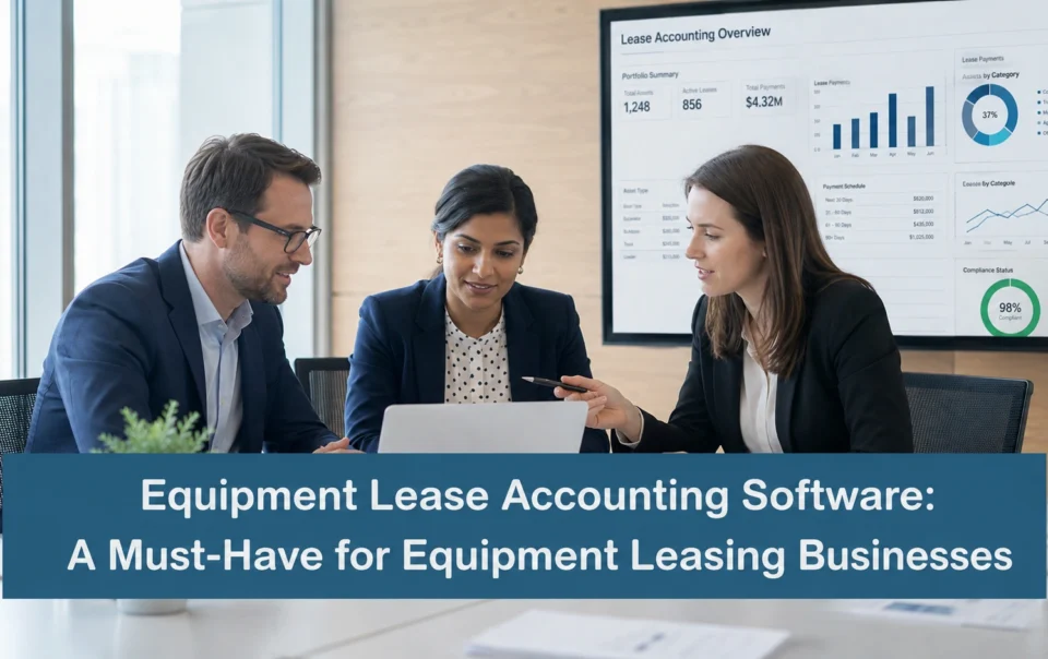 Equipment lease accounting software dashboard for equipment leasing businesses