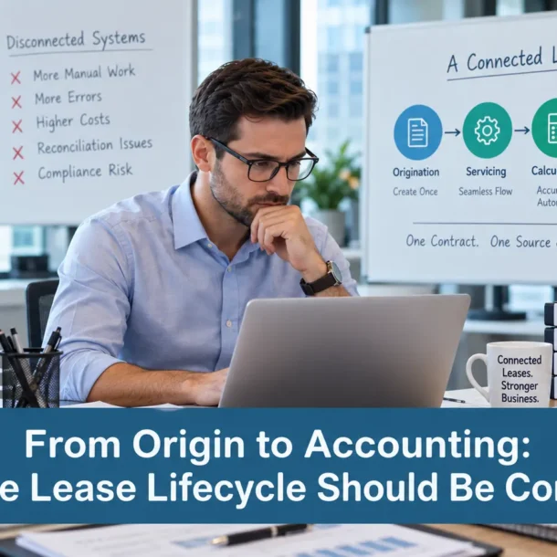 Connected lease lifecycle for equipment finance and lease accounting