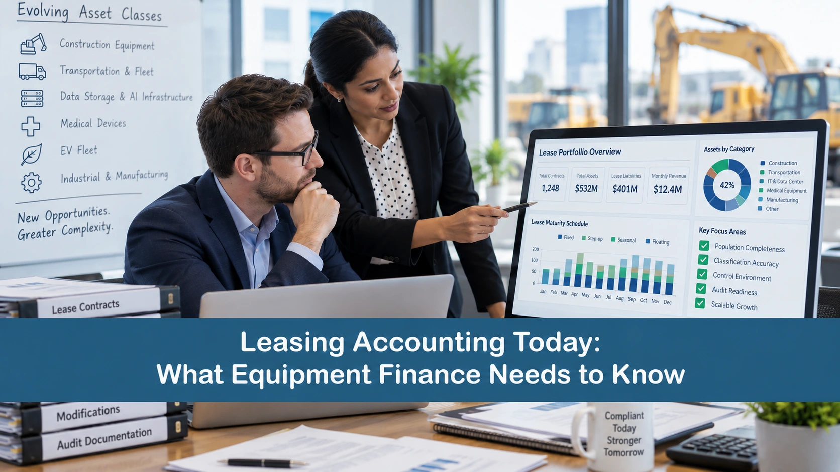Lease accounting software and portfolio management for equipment finance companies