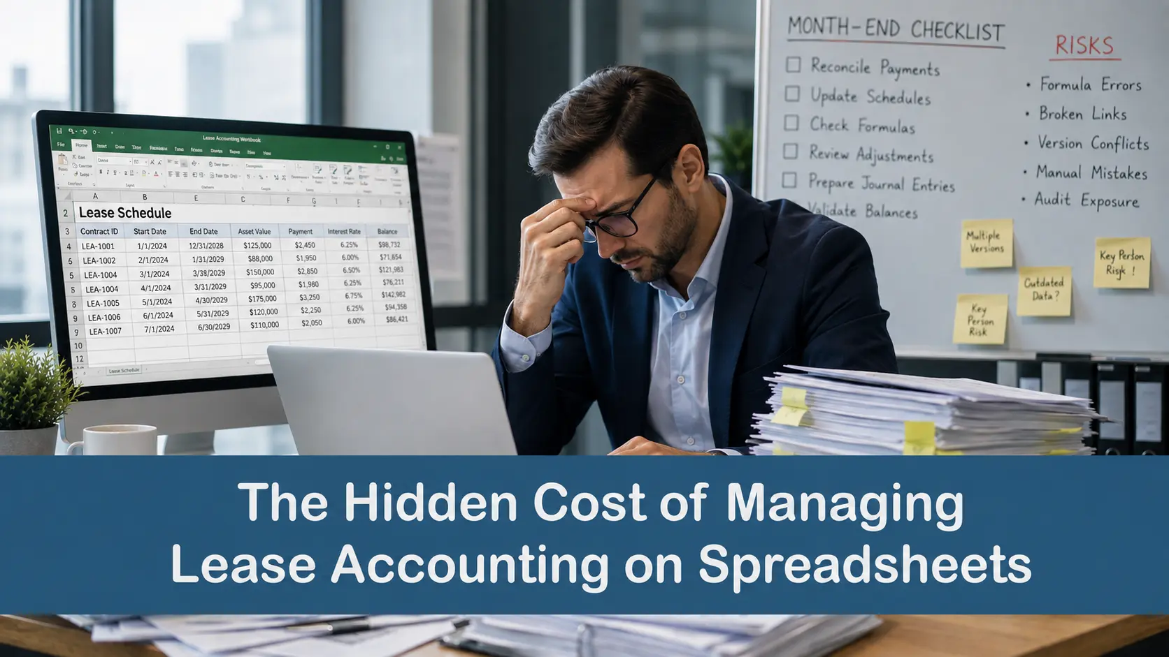 Hidden risks of managing equipment lease accounting on spreadsheets